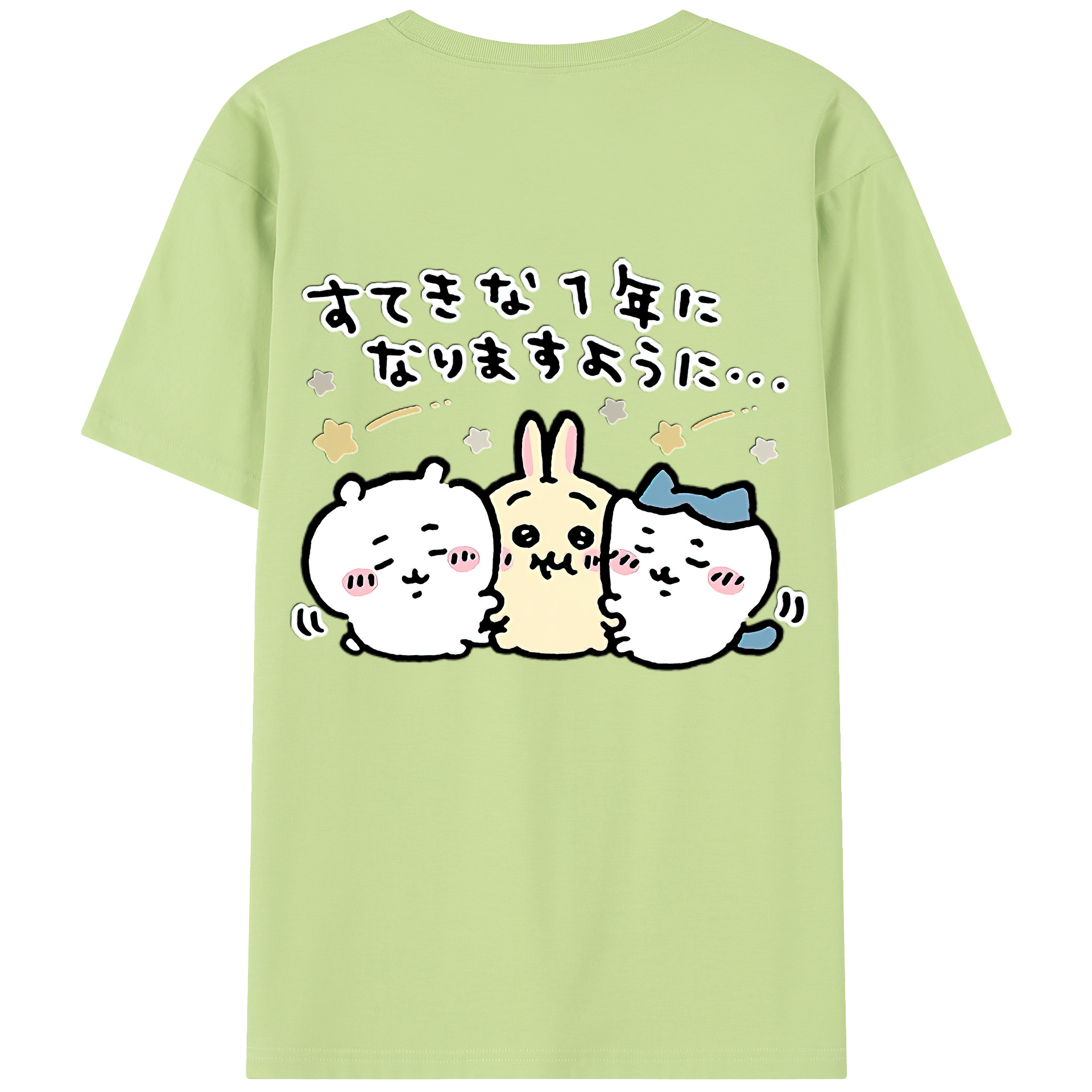 （画像用） ちいかわ ちいかわ Chii-kawa chiikawa 綿100％半袖Tシャツ（背面プリント）